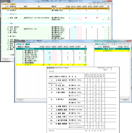 NJC Qデリ 配達順路表